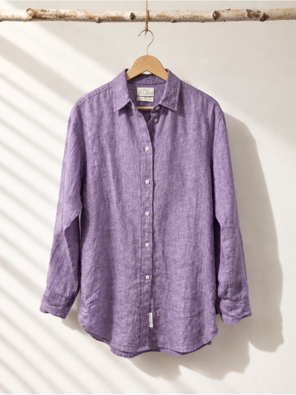 J.Crew  Linen Button-Down Shirt - Lavender